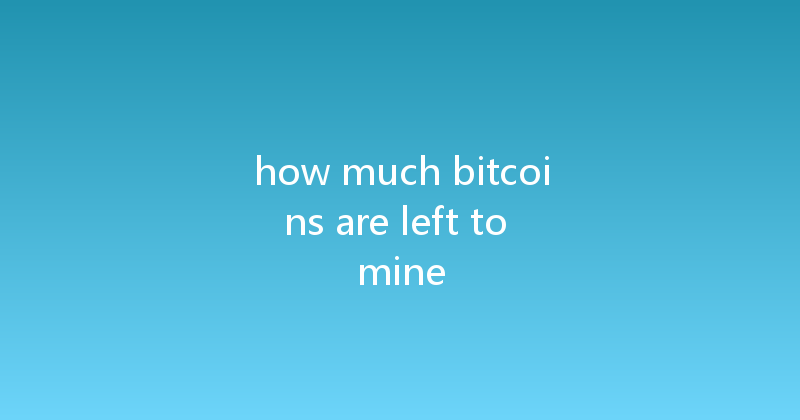 how much bitcoins are left to mine 